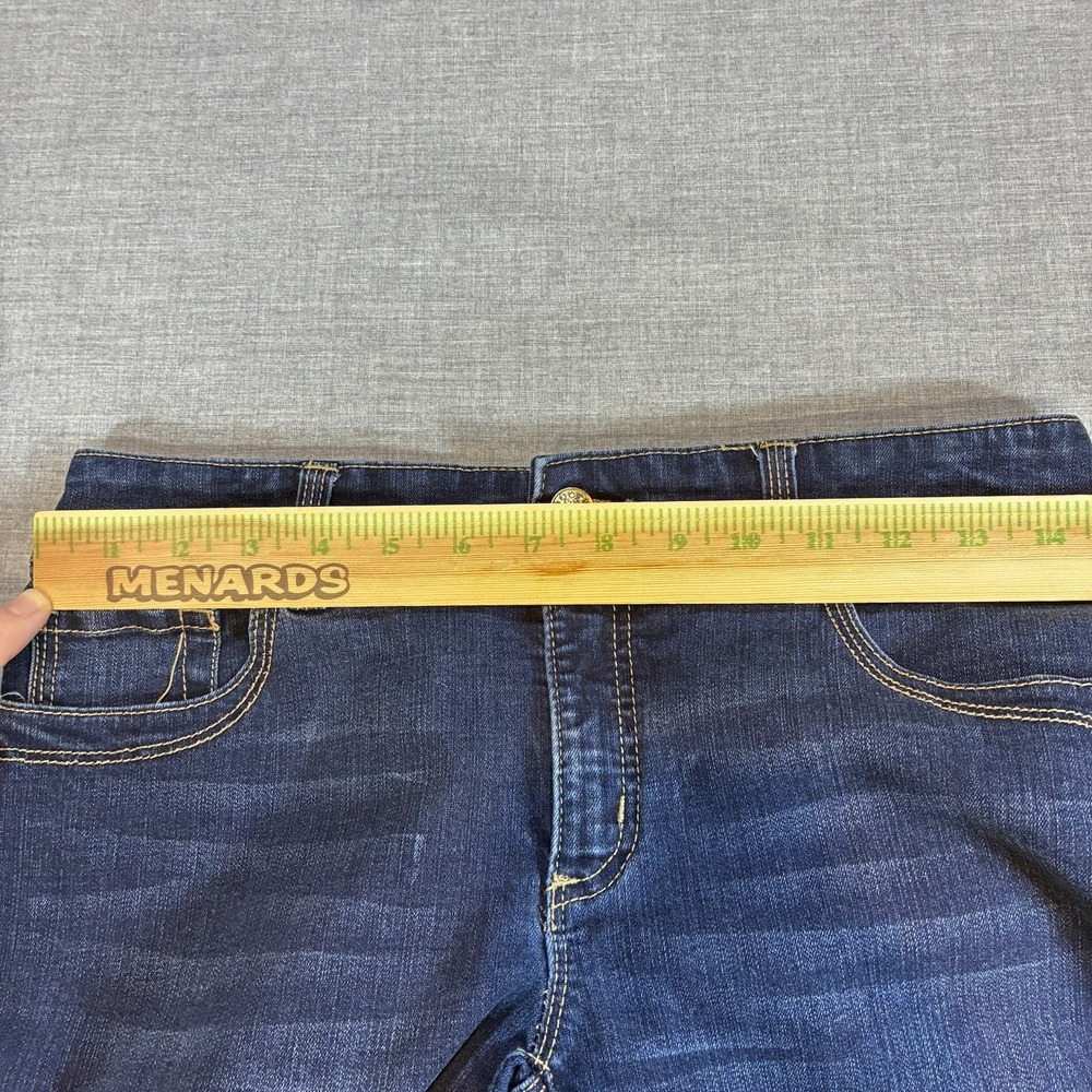 Chicos Jeans Sz 00 So Slimming Cropped Ankles Embroidered Rhinestones Stretch - Picture 9 of 13